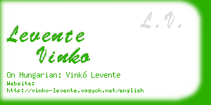 levente vinko business card